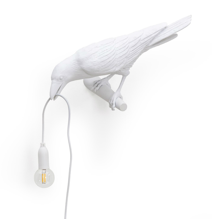 Светильник настенный Bird Lamp Looking Left, белый #1