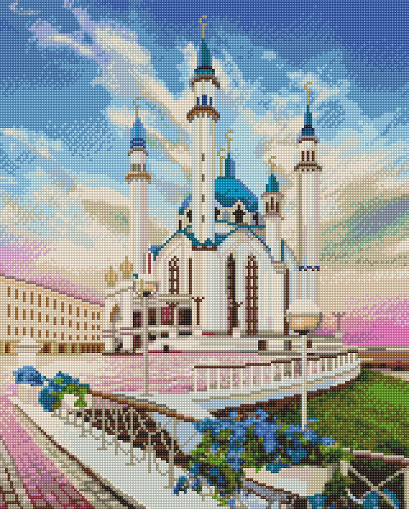 Набор "ФРЕЯ" кристальная (алмазная) мозаика ALVK-32 "Кул Шариф. Соборная мечеть" 40х50 см  #1