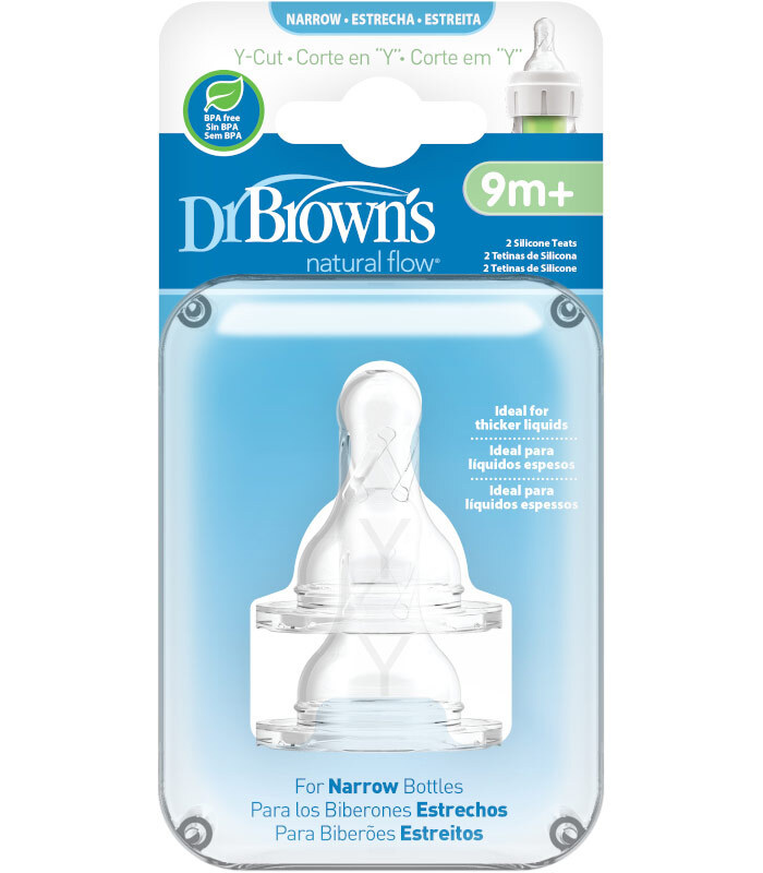 Dr. Brown's соска для бутылочек с узким горлышком с Y-разрезом, для густых жидкостей, соков с мякотью #1