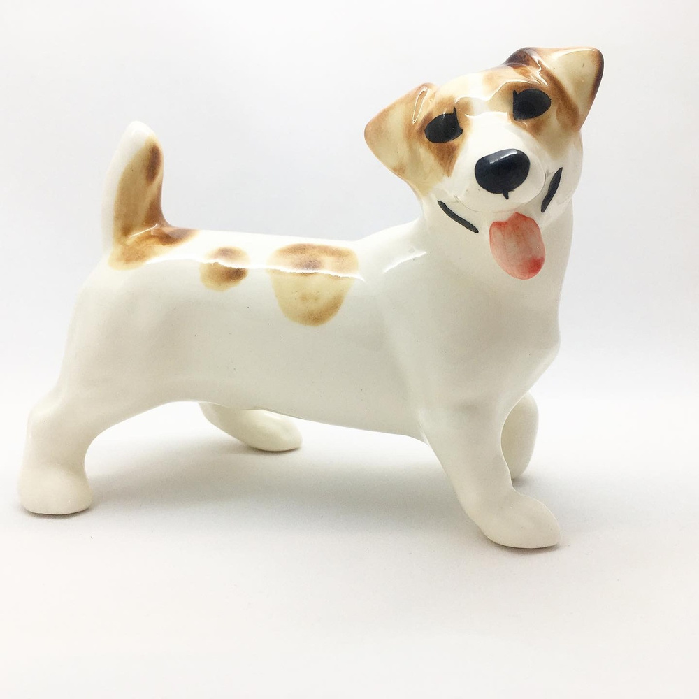 Статуэтка декоративная фарфоровая собака джек-рассел терьер  #1