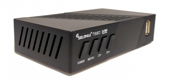 ТВ ресивер Selenga ТВ-тюнер DVB-T2 T68D (H.265) для бесплатного цифрового телевидения , черный  #1