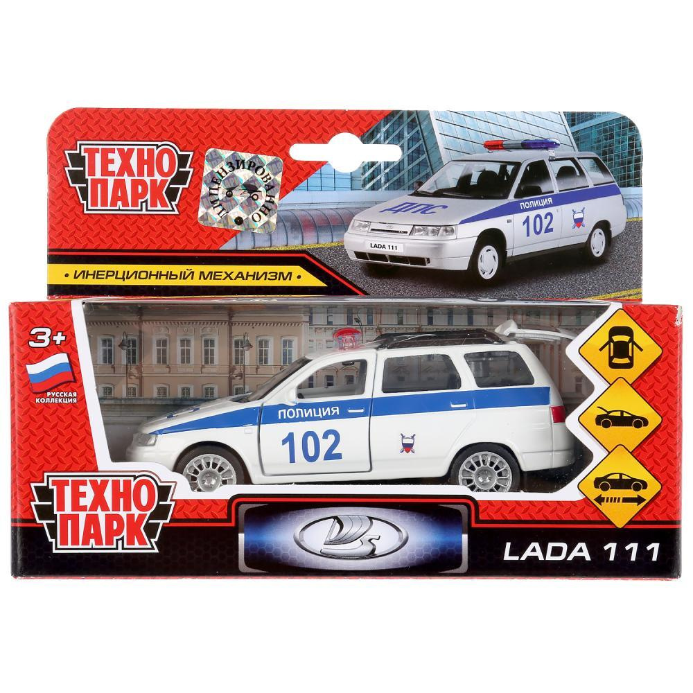 Машина Технопарк Lada 111 Полиция 12 см белая металл инерция, SB-16-67-P(W)-WB  #1