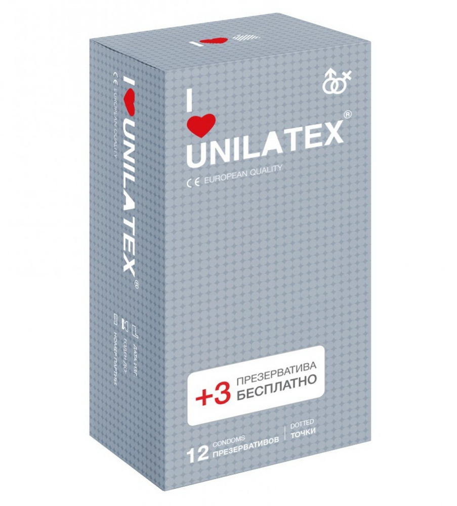 Презервативы UNILATEX точечные (12 шт), unil-dott12 #1