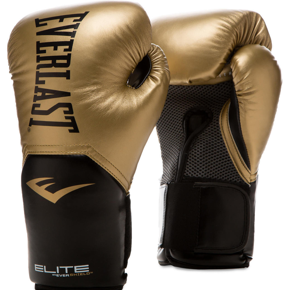 Боксерские перчатки Everlast ELITE PROSTYLE золотые #1