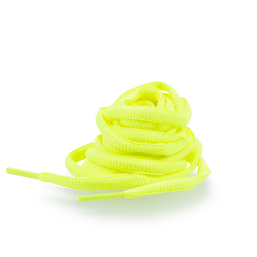 Овальные шнурки для ботинок SOFSOLE, 120 см, неоновый желтый #1