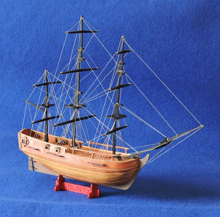 Трёхмачтовый HMS Bounty (каркасная модель) без парусов, 400 мм, М.1:120, сборная модель корабля из дерева #1