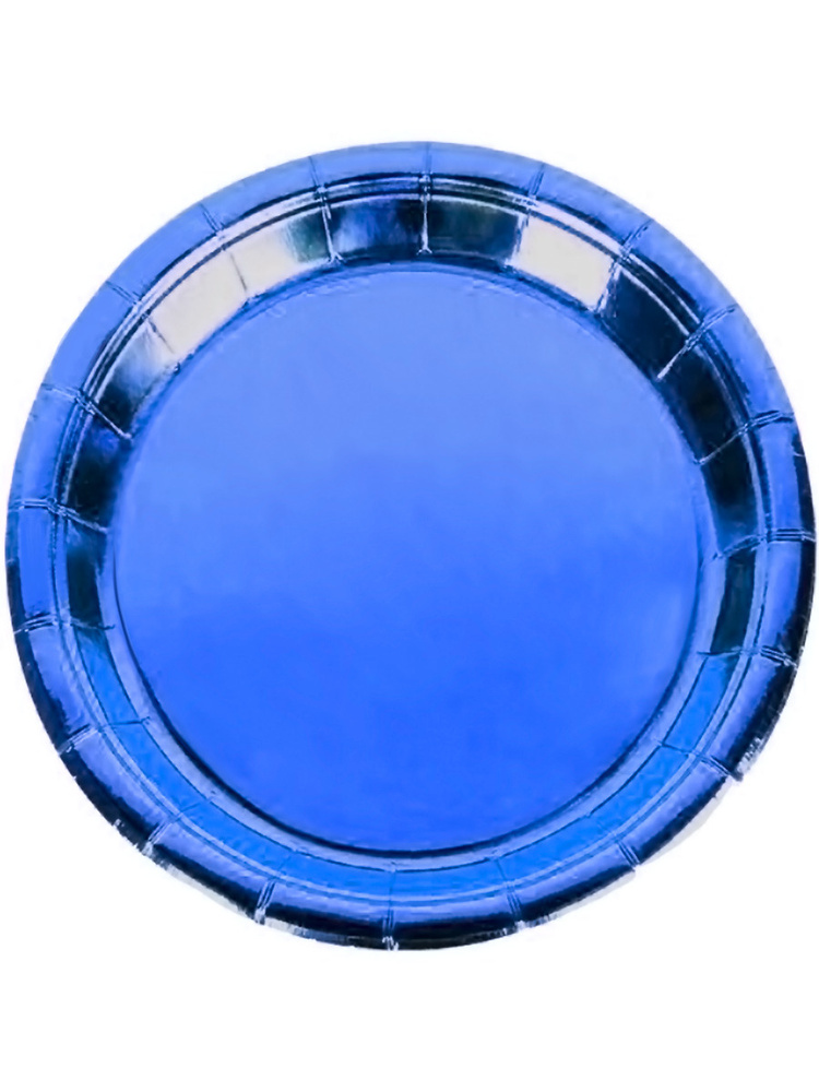 Тарелки фольгированные одноразовые Riota синий, 17 см, 6 шт #1