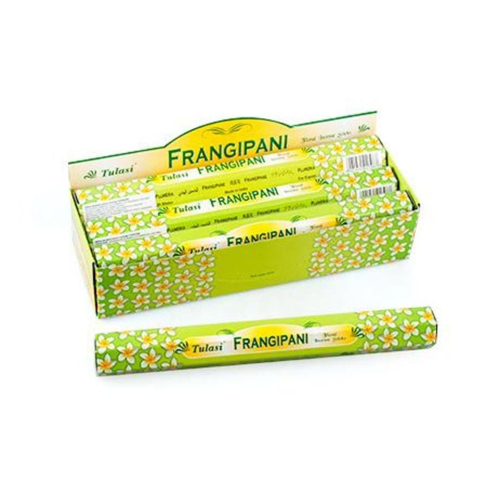 Tulasi FRANGIPANI Floral Incense Sticks, Sarathi (Туласи благовония ФРАНЖИПАНИ, Саратхи), уп. 20 палочек. #1