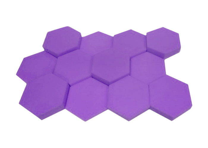 Акустический поролон Hexagon Purple, 12 штук, фиолетовый #1
