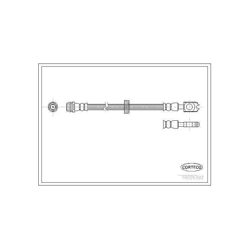 CORTECO Трубки тормозные, арт. 19026392 #1