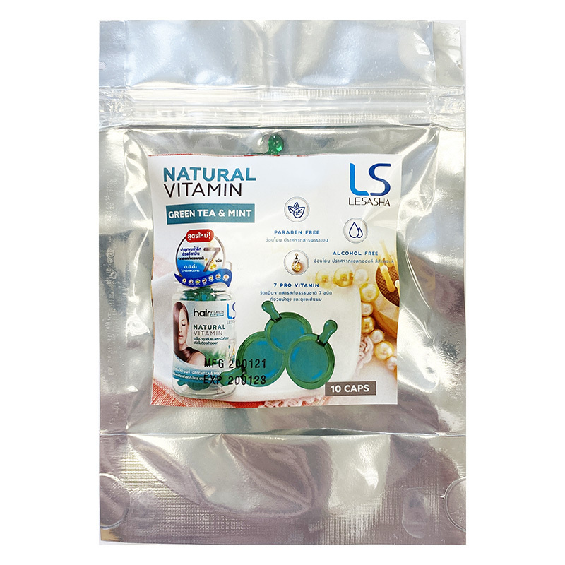 Витамины капсулы для волос масло с экстрактом зеленого чая LeSasha Green Tea  #1