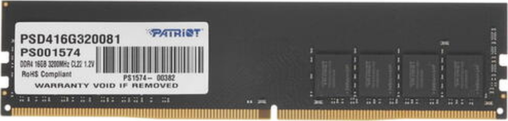 Patriot Memory Оперативная память Signature DDR4 3200 МГц 1x16 ГБ (PSD416G320081)  #1