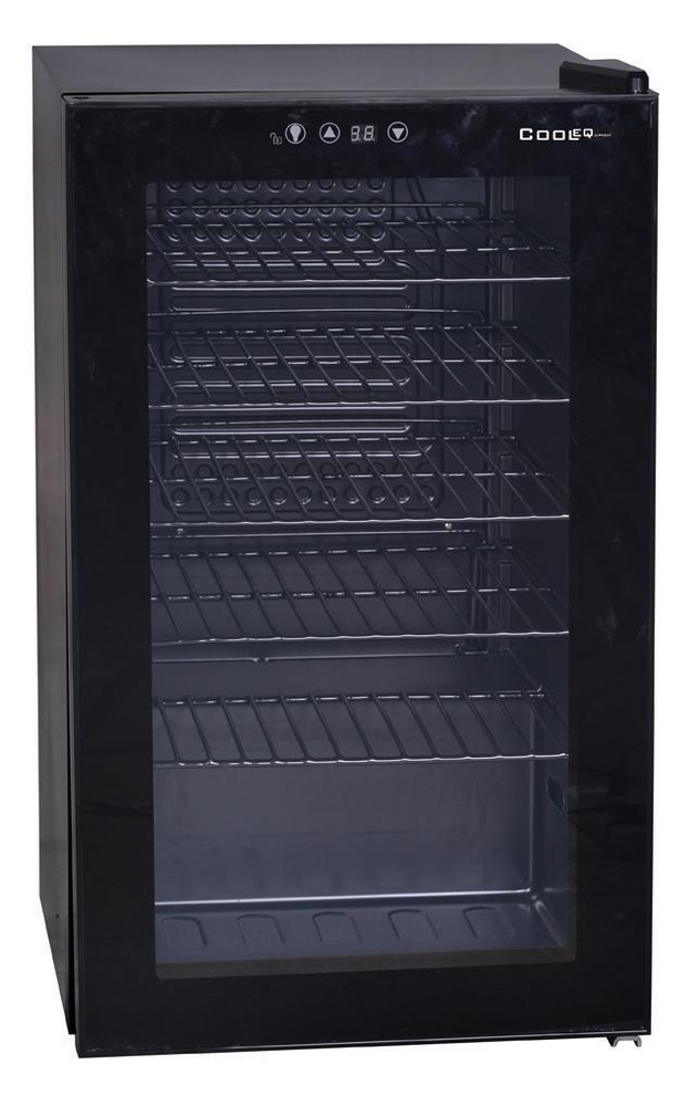 Шкаф холодильный со стеклом COOLEQ TBC-65 черный, мини-холодильник однокамерный для напитков  #1