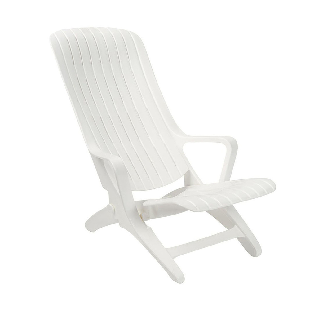 Кресло-шезлонг пластиковое Стандарт Пластик 61 x 90 x 93 см белый  #1
