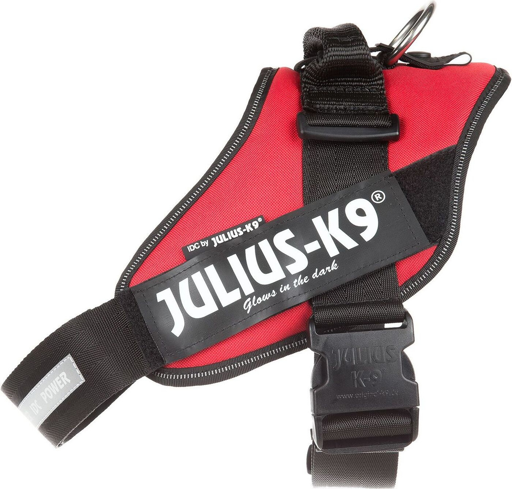 Шлейка для собак Julius-K9 IDC-Powerharness, размер 0, 14-25 кг, красный, 58-76 см  #1