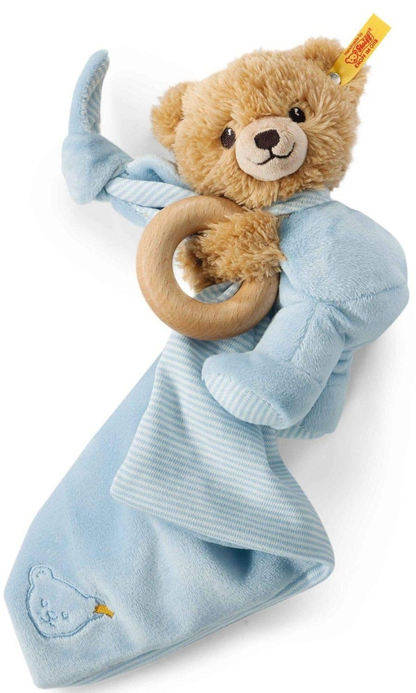 Мягкая игрушка Steiff Sleep Well Bear 3 in 1 Blue (Штайф Мишка Спи спокойно 3 в 1 голубой 16 см)  #1