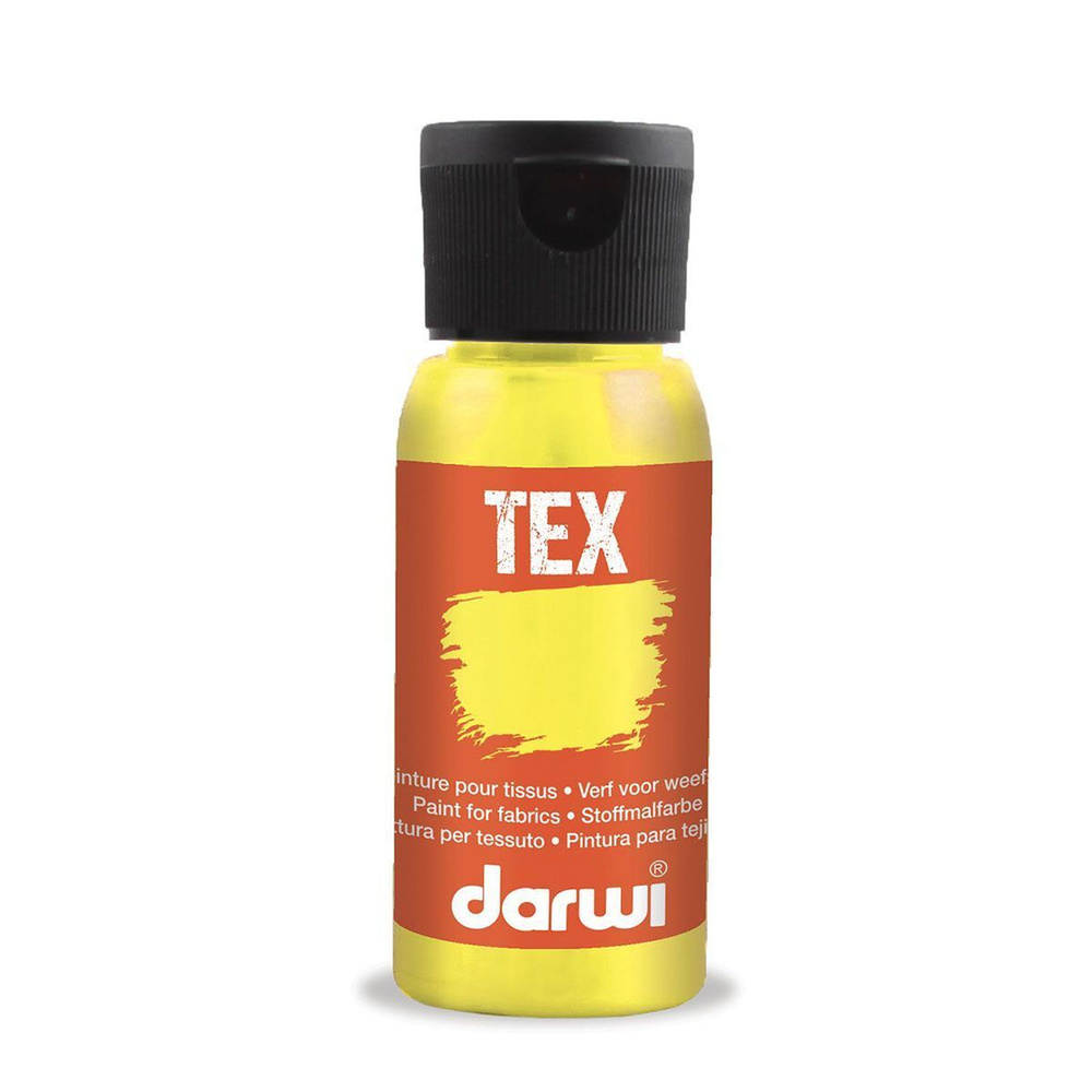 Краска для ткани 50 мл (723 желтый неон) Darwi TEX, 1 упаковка #1