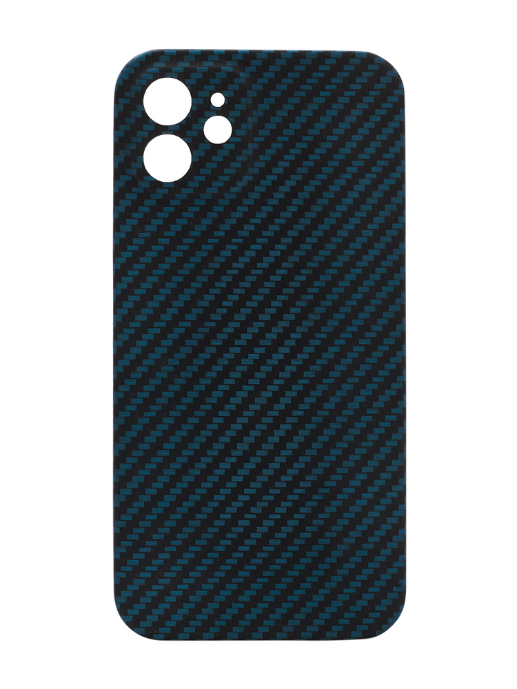 Кевларовый чехол DiXiS Carbon Case для iPhone 12 (BL12-CM) матовый синий  #1