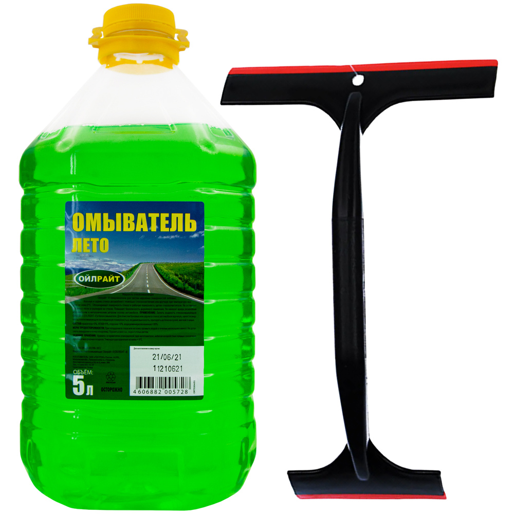 Жидкость стеклоомывателя автомобильная OIL RIGHT 5 л, летняя / Омывайка для машины + Водосгон для автомобиля #1