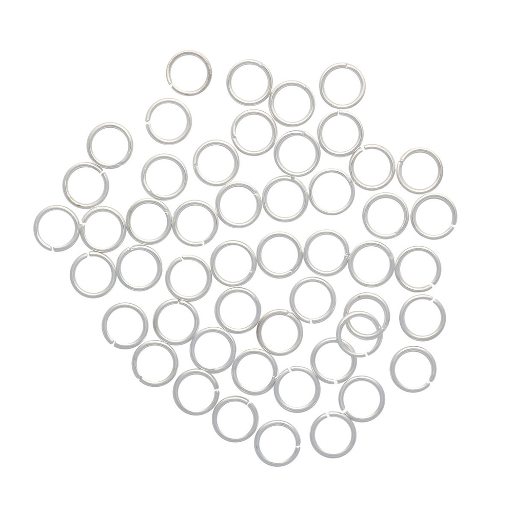 Кольцо соединительное Astra&Craft 0,9*8 мм, фурнитура для бижутерии, 50 шт/упак, цвет серебро  #1