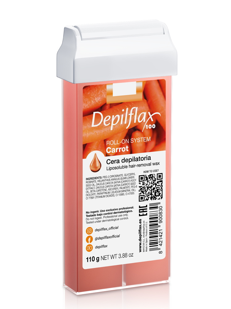 DEPILFLAX100 Воск для депиляции морковь/carrot 110 г #1