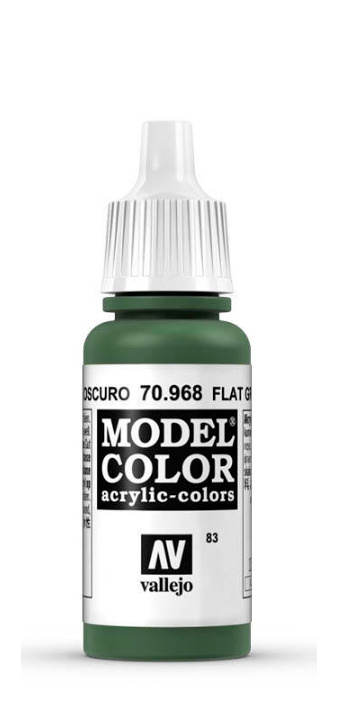 Краска Vallejo серии Model Color - Flat Green 17мл. #1