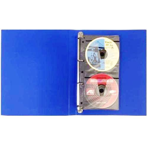 Папка на 4-х кольцах на 8 дисков, диаметр 22/30мм, полипропилен, для перфорированных конвертов к CD-DVD #1
