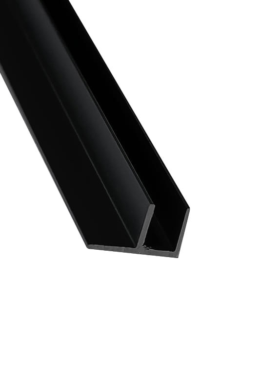 Планка для панелей 6 мм, 600 мм угловая, черная, 2 штуки #1