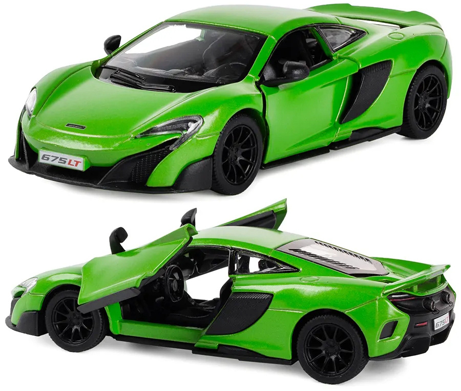 Машинка металлическая Kinsmart 1:36 McLaren 675LT (Макларен) 5392DKT инерционная, двери открываются / #1