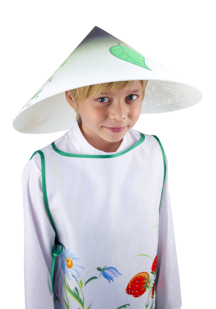 Детский карнавальный костюм на утренник для мальчика, для девочек в виде гриба Белая Поганка  #1