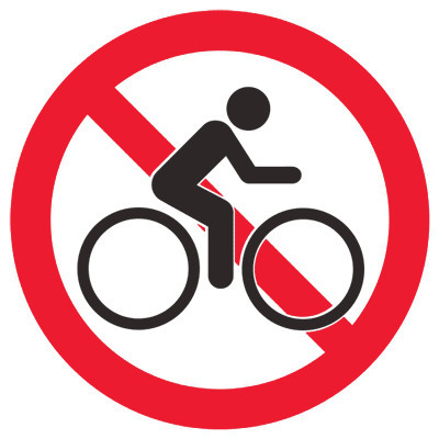 Наклейка:Вход с велосипедами (самокатами) запрещен #1
