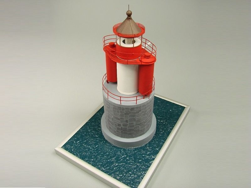 Сборная картонная модель Shipyard маяк Vierendehlgrund Lighthouse (№91) 1/72  #1