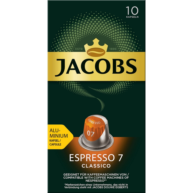 Кофе в капсулах JACOBS Espresso 7 Classico, 10x5г #1