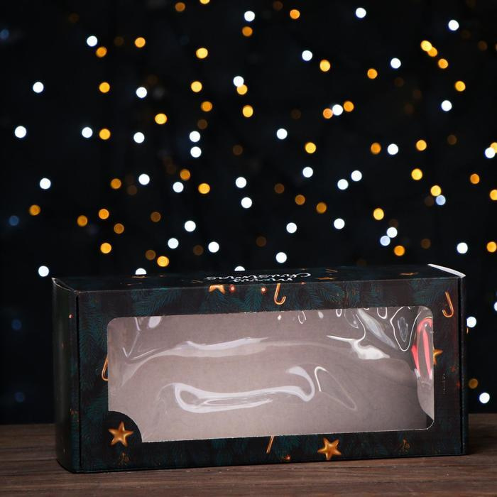 Коробка самосборная, с окном, "Счастливого Рождества", 16 х 35 х 12 см  #1
