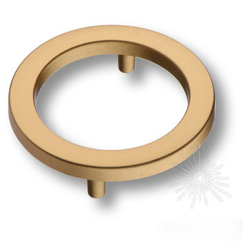 Ручка - кольцо мебельная , матовое золото, 64 мм #1