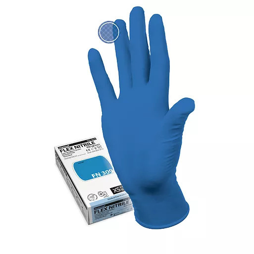 Перчатки нитриловые Heliomed Manual Flex Nitrile FN309 синие #1