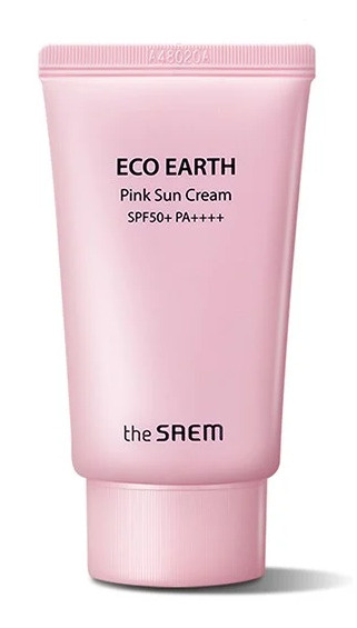 Крем солнцезащитный с SPF 50+ The Saem Eco Earth Pink Sun Cream EX, 50 г #1
