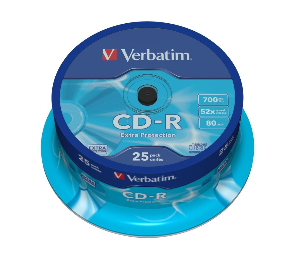 Verbatim Диск для записи CD-R, 700 МБ, 25 шт #1