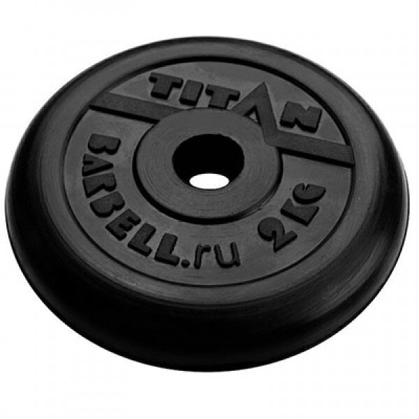 Диск (блин) обрезиненный TITAN Barbell 2 кг (d31) #1