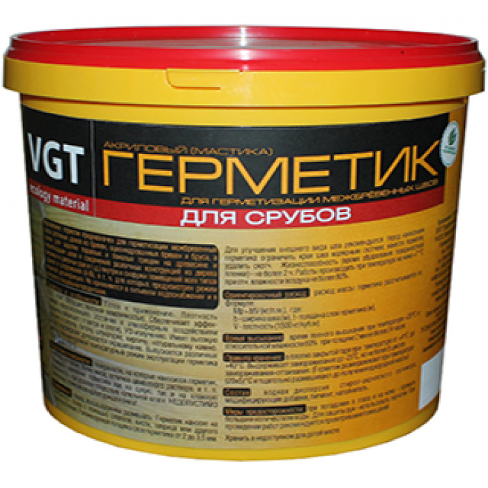 VGT/ВГТ акриловый герметик для срубов,7 кг,Цвет Белый #1
