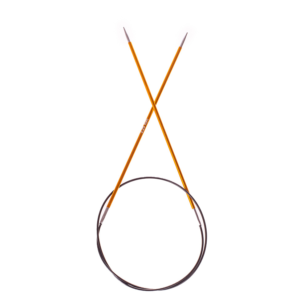 47092 Спицы круговые для вязания с эластичной гибкой леской 60 х 2.25 мм Zing KnitPro  #1