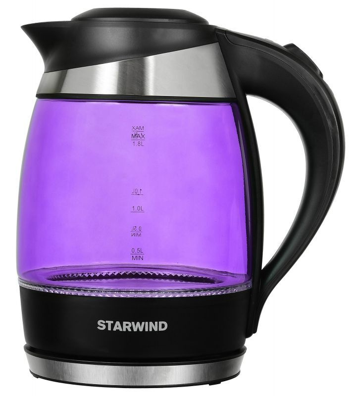 STARWIND Электрический чайник SKG-221, черный, фиолетовый #1