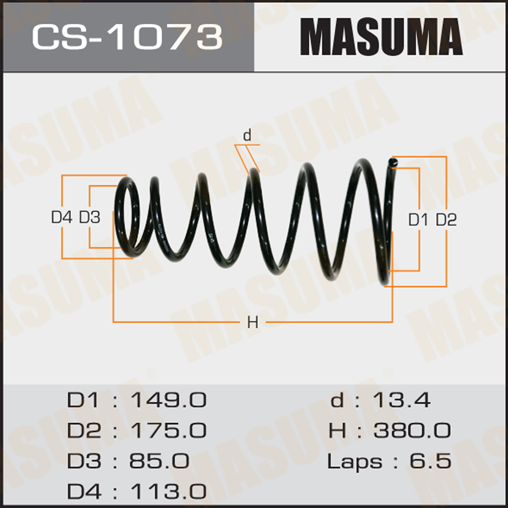 Пружина подвески Toyota Camry (V30) 01-06 задняя MASUMA #1