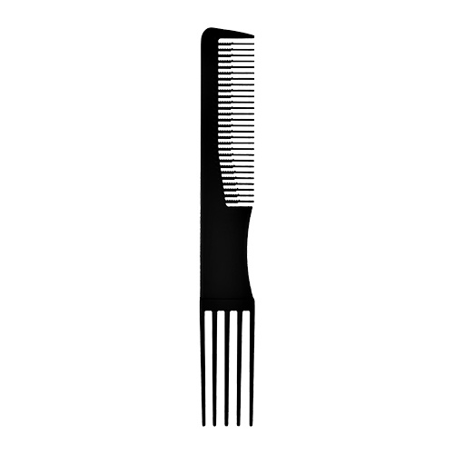 Расческа-гребень для волос LADY PINK BASIC PROFESSIONAL карбоновая с вилкой 19 см  #1