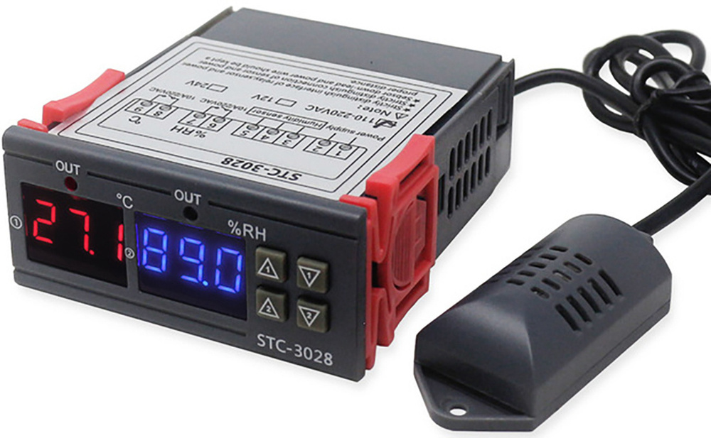 Терморегулятор/термостат до 1500Вт Для инфракрасного отопления, Для конвекторов, темно-серый, темно-бордовый #1