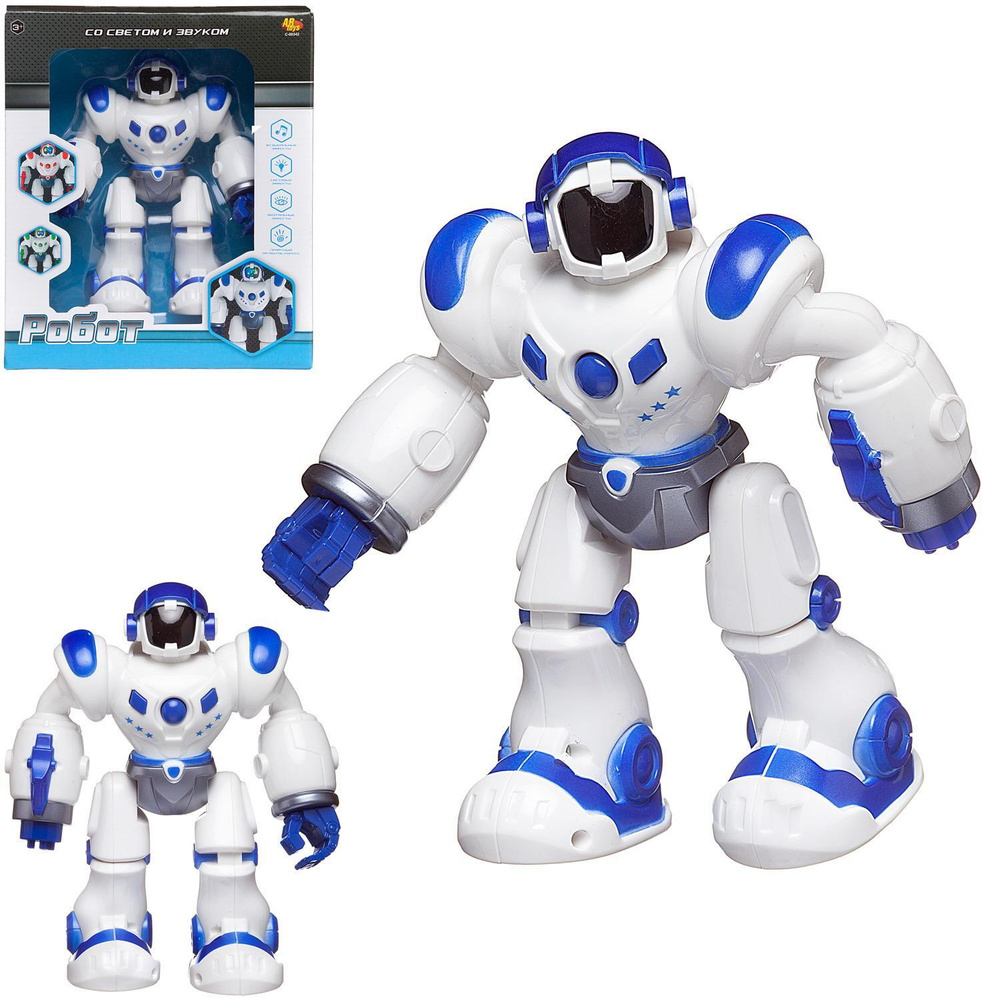 Робот ABtoys, световые и звуковые эффекты, бело-синий #1