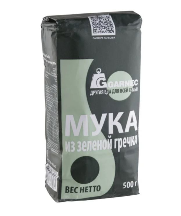 Мука GARNEC из зеленой гречки без глютена, 500 г 5шт #1