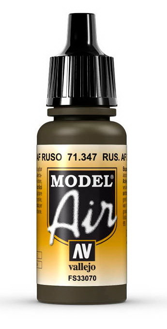 Краска Vallejo 347.  "Model Air"  Русский AF Темно-зеленый 17мл #1