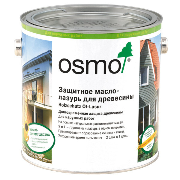 OSMO/ОСМО,Защитное масло-лазурь для древесины, 707 Орех, 2,5 л.  #1