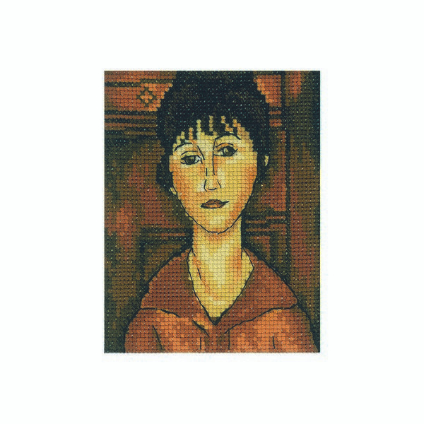 Набор для вышивки крестом RTO Портрет девушки р-р 10х13 см #1
